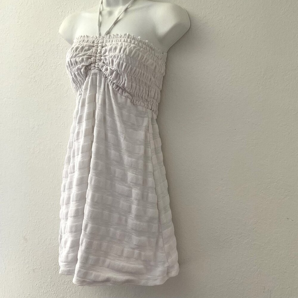 VINTAGE DEB Y2K RUCHED HALTER SWIM COVER-UP - Picture 4 of 16